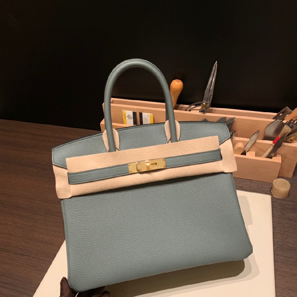 30cm birkin togo  杏绿 金扣    百搭色  高级新绿 😊