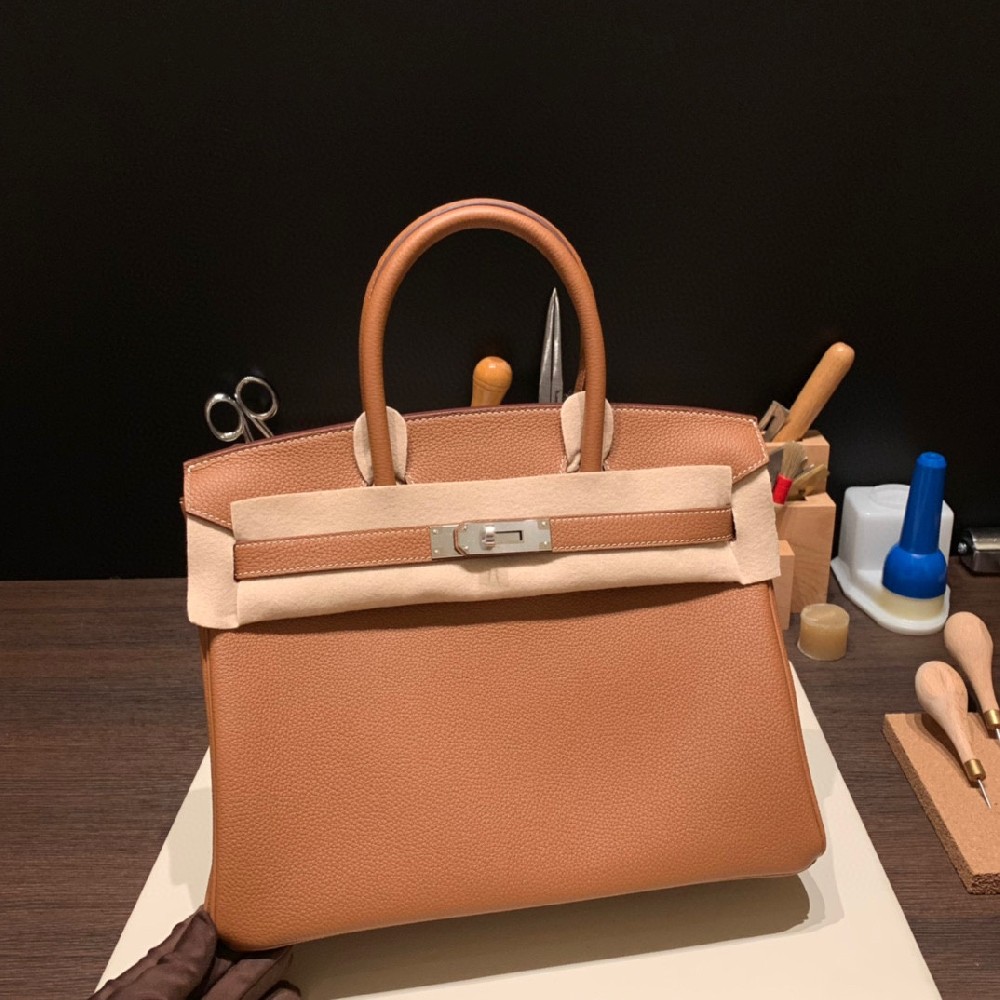 ❤️30cm birkin togo 金棕 银扣    经典金刚色 搭配银扣 低调且奢华😊